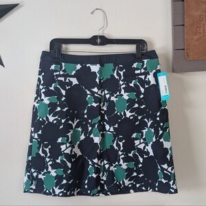 New Margaret M Francine A Line Navy Green Skirt